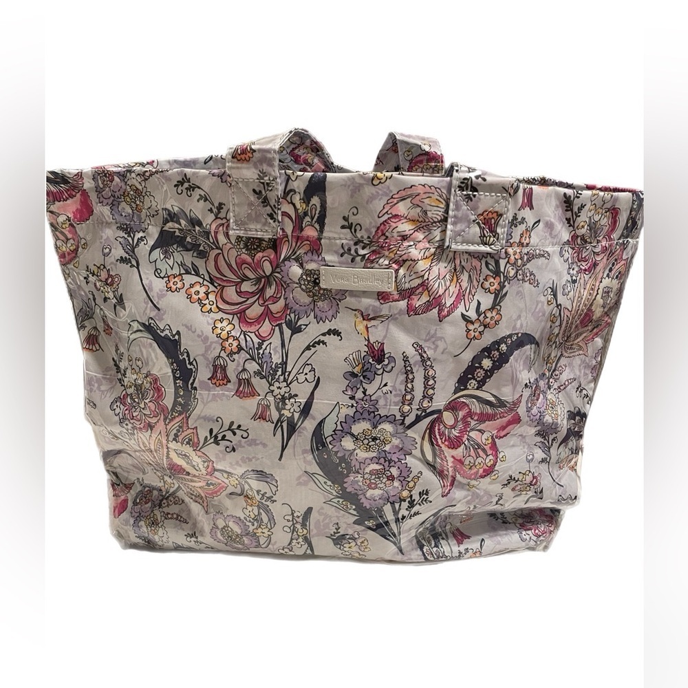Vera Bradley City Shopper tote Hummingbird Park Plastic covered all seasons MM